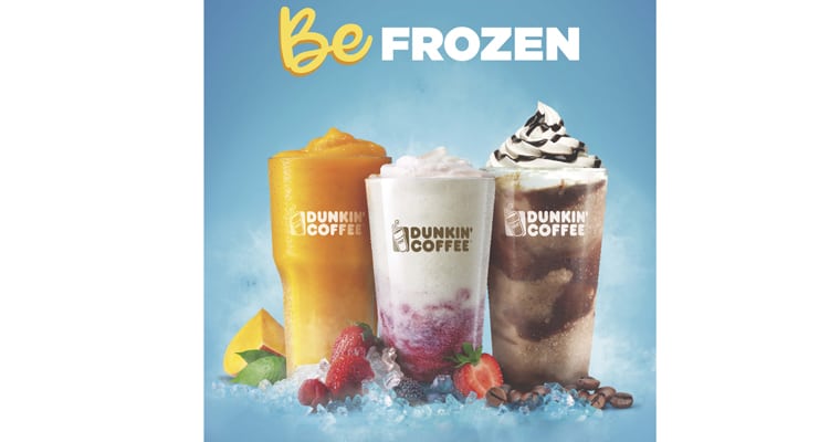 Cartel Campaña Be Frozen de Dunkin Coffee
